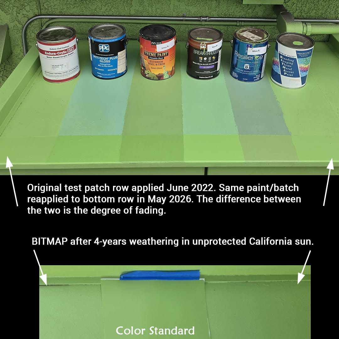 BITMAP paint after four years of Southern California sun exposure